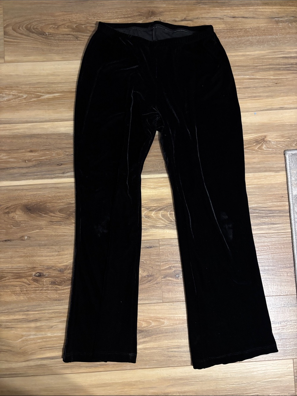 Black Velvet Flare Pants